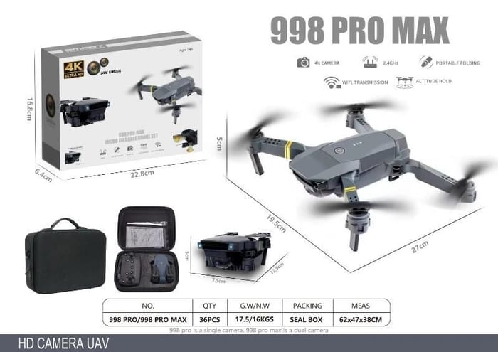 998 Pro Foldable 4K Drone - Image 2