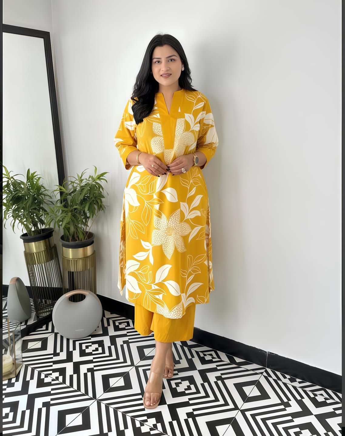 Beautiful Printed Plazo set Kurta - Image 4