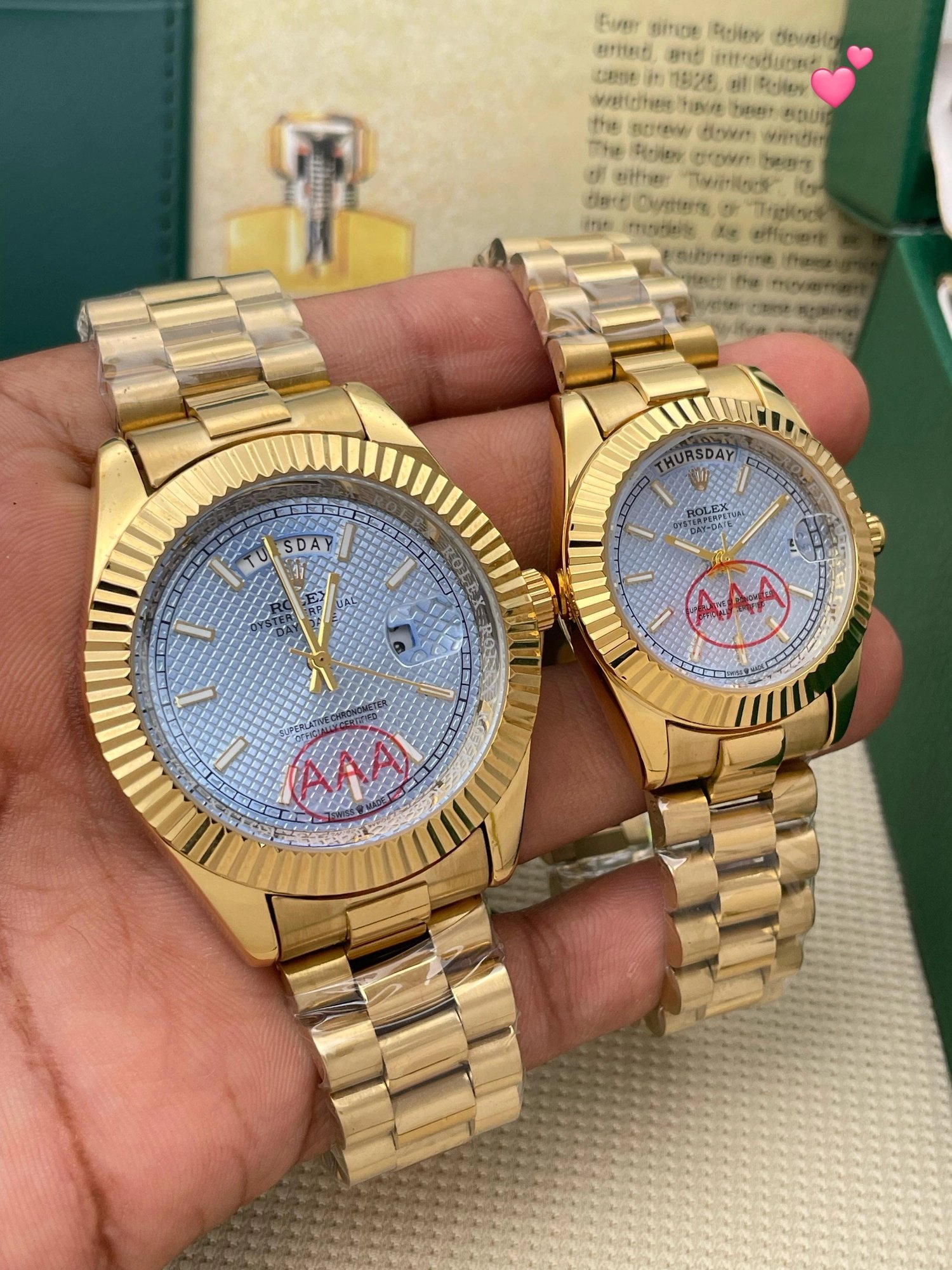 Rolex Oyster Perpetual Day-Date Couple Watch - Image 4