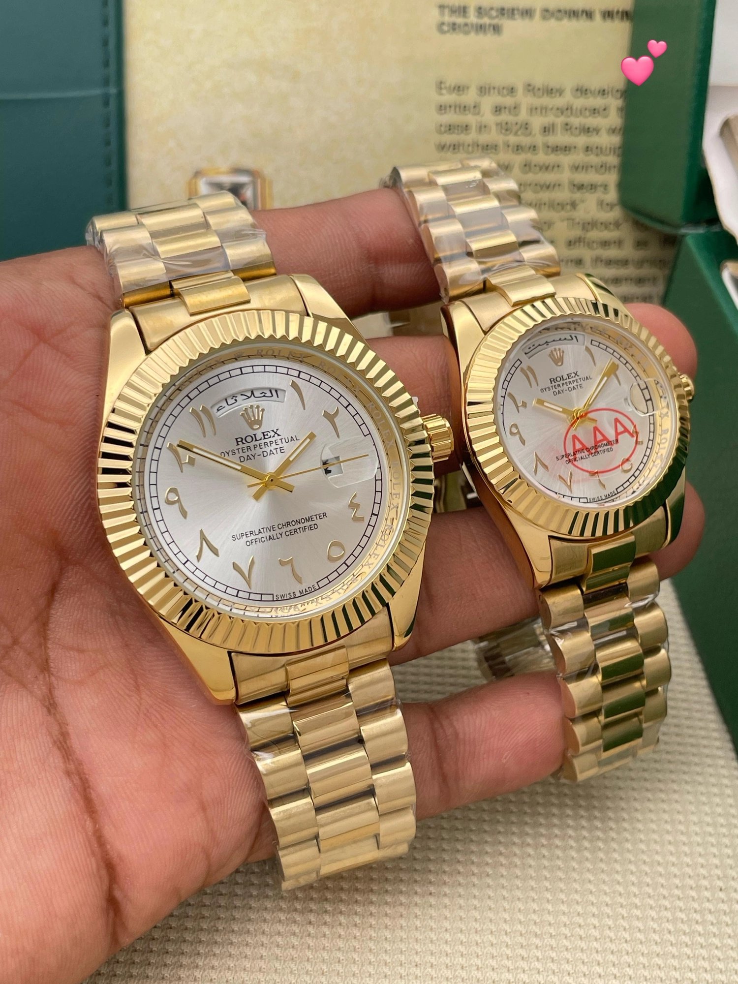 Rolex Oyster Perpetual Day-Date Couple Watch - Image 3