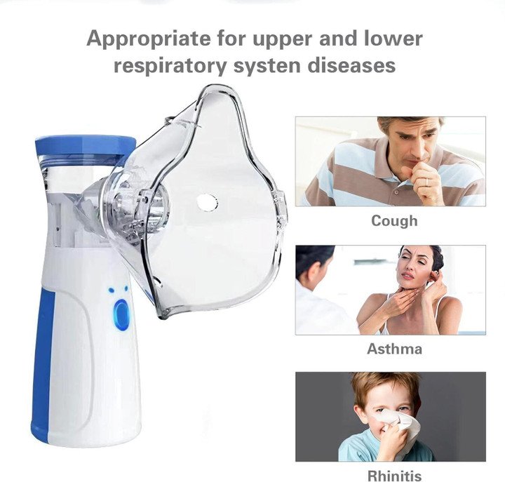 Mini Portable Mesh Nebulizer β Silent Ultrasonic Inhaler for Kids & Adults | Rechargeable, Compact & Travel-Friendly Nebulizer Machine for Breathing Relief - Image 5