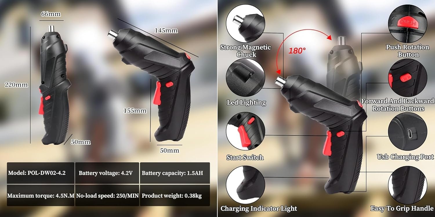 47-in-1 Cordless Electric Screwdriver Set - Image 6