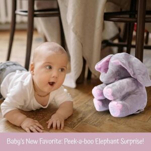 Peek A Boo Elephant Toy – Interactive Musical Plush Elephant with Moving Ears & Singing Voice | Soft Cuddly Toy for Babies, Toddlers & Kids