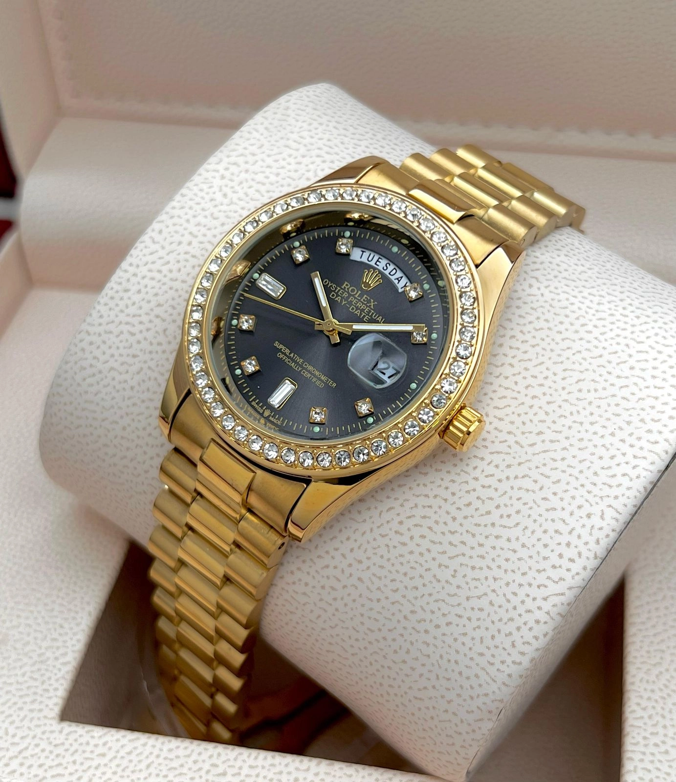 Rolex Oyster Perpetual Day-Date Diamond Watch - Image 6