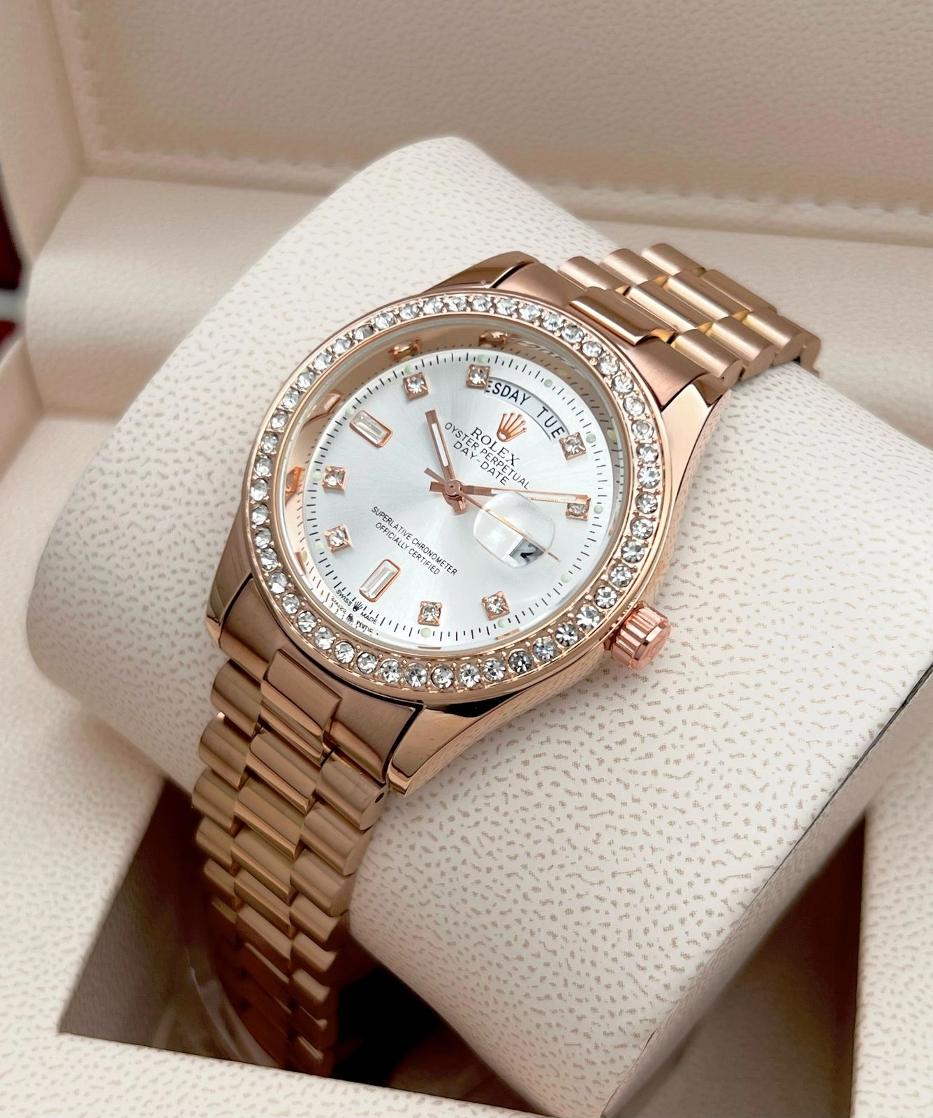 Rolex Oyster Perpetual Day-Date Diamond Watch - Image 7