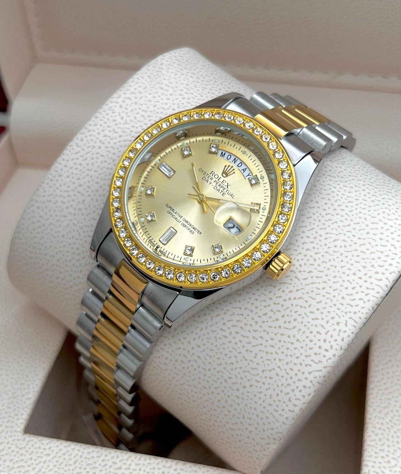 Rolex Oyster Perpetual Day-Date Diamond Watch - Image 9