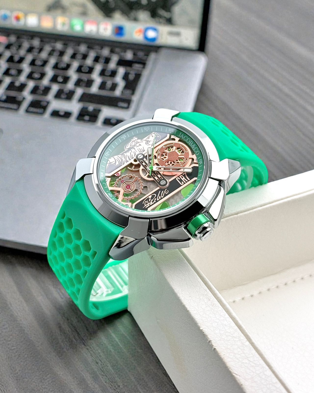 Cristiano Ronaldo Inspired Jacob & Co. Style Watch – All Open Dial Edition - Image 4