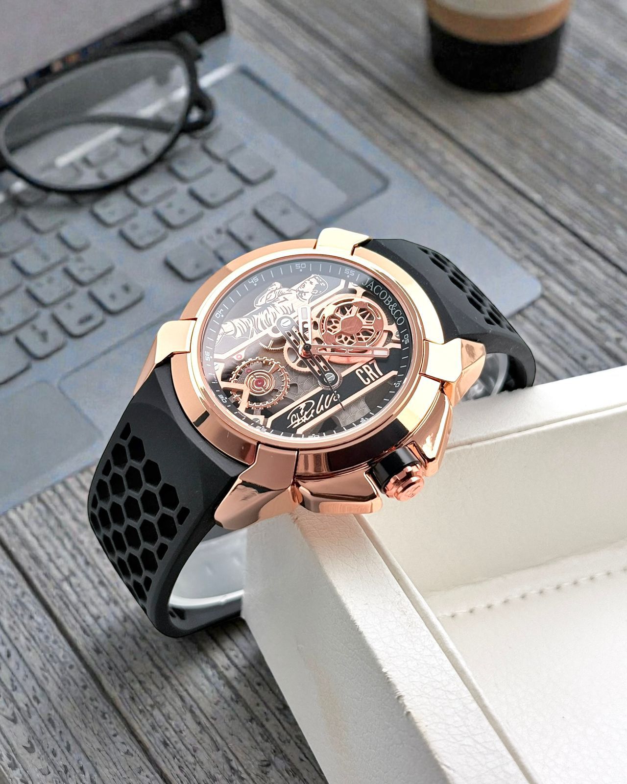 Cristiano Ronaldo Inspired Jacob & Co. Style Watch – All Open Dial Edition - Image 9
