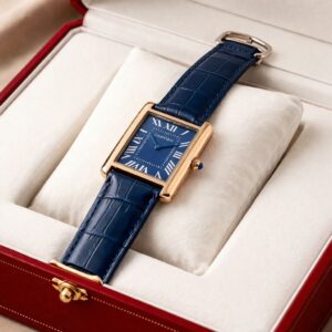 Cartier Tank Solo Watch – Classic Square Leather Edition