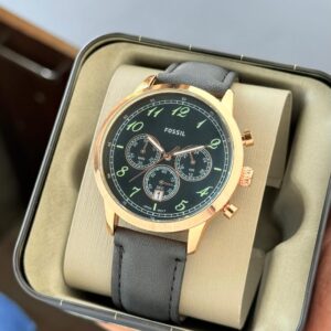 Fossil Neutra Chronograph Watch – Copper Black Edition