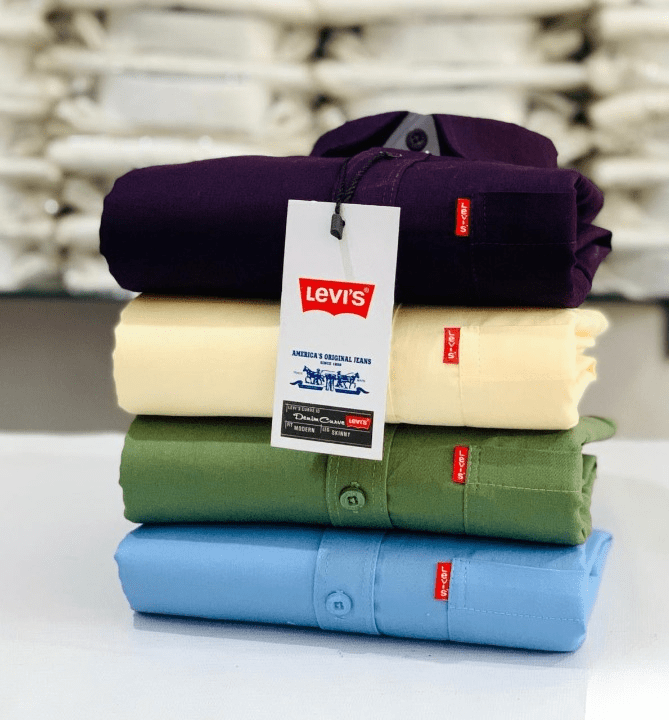 Levi’s 4 Shirt Combo – Plain Shirt Collection - Image 4
