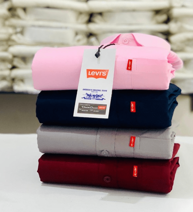 Levi’s 4 Shirt Combo – Plain Shirt Collection - Image 2