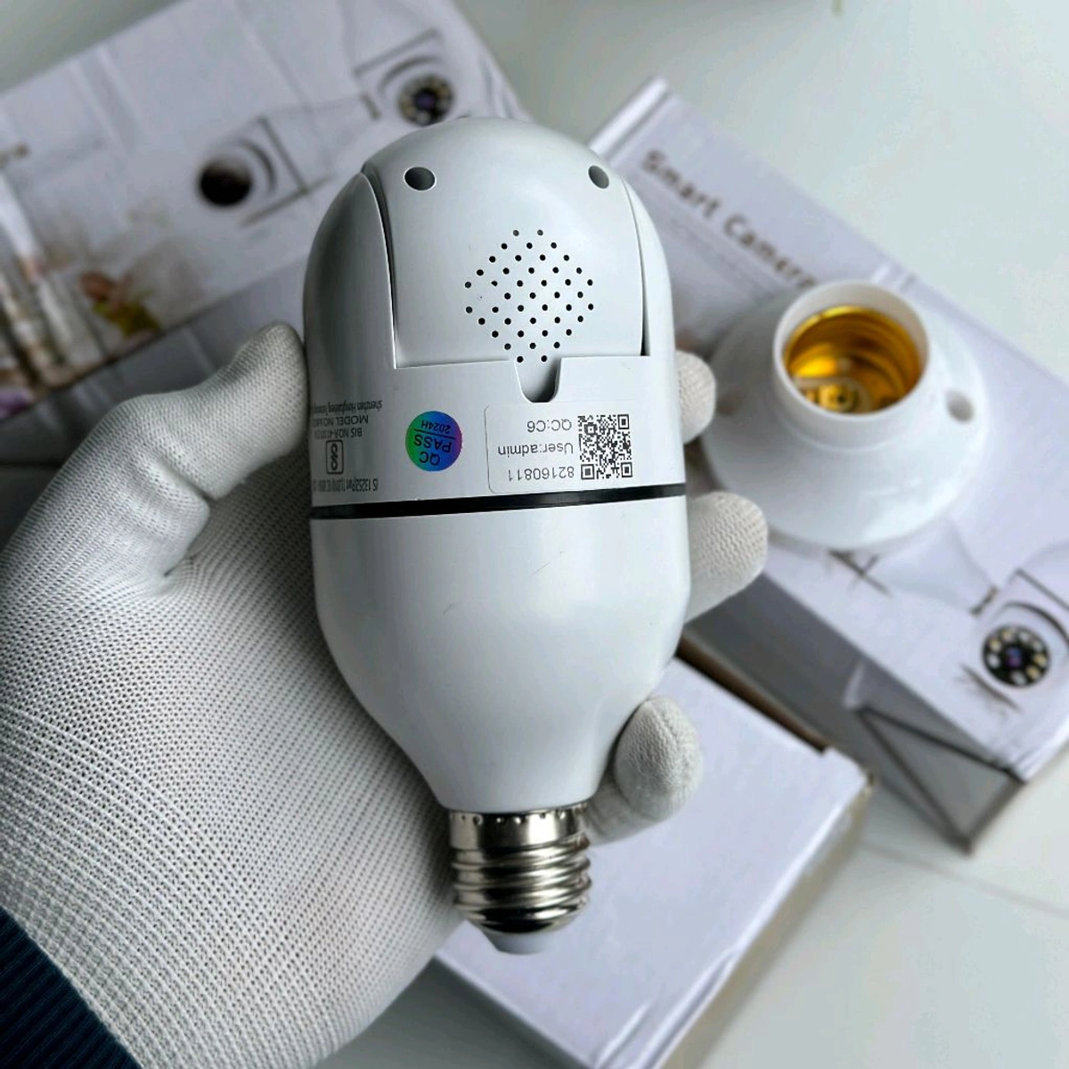 Bulb WiFi Camera, Smart Security Pan Tilt Remote Two Way Playback 1080P - Image 5