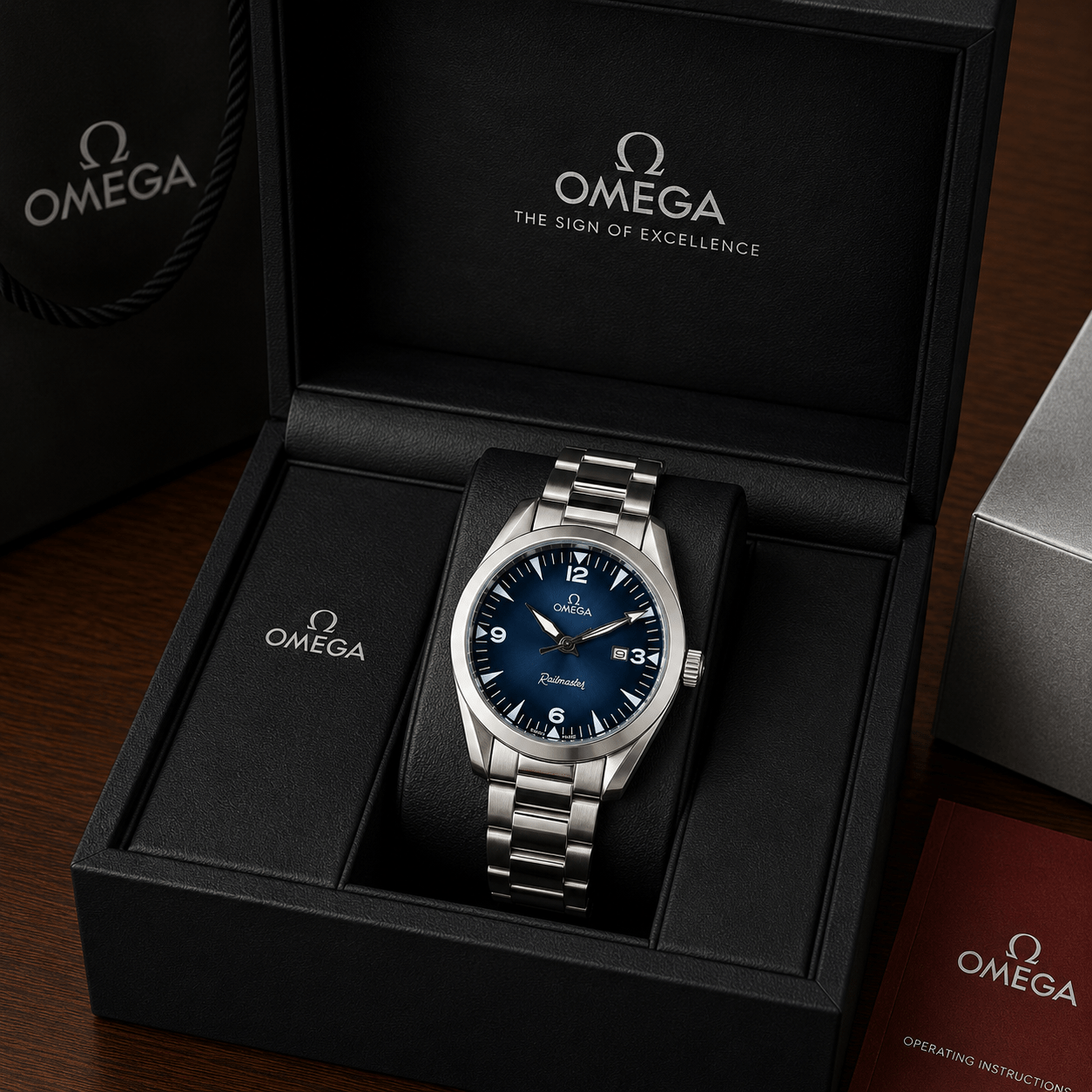 Omega Railmaster Premium Stainless Steel Watch for Men – Classic Luxury Edition - Image 2