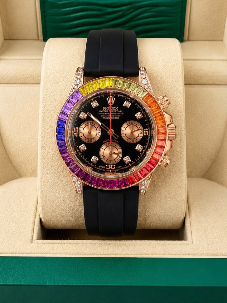 Rolex Daytona Diamond Edition Chronograph Watch for Men - Image 2