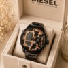 Diesel Dual Time Crazy Edition Watch for Men – Bold Oversized Luxury Collection - C