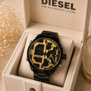Diesel Dual Time Crazy Edition Watch for Men – Bold Oversized Luxury Collection