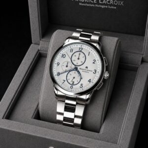 Maurice Lacroix Aikon White Dial Chronograph Watch for Men