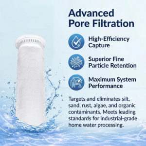 Lubay 5 Micron Water Filter Bag (20" x 4") – Reusable Sediment Filter Cartridge for Overhead Water Tanks & 20-Inch Big Blue Filter Housings