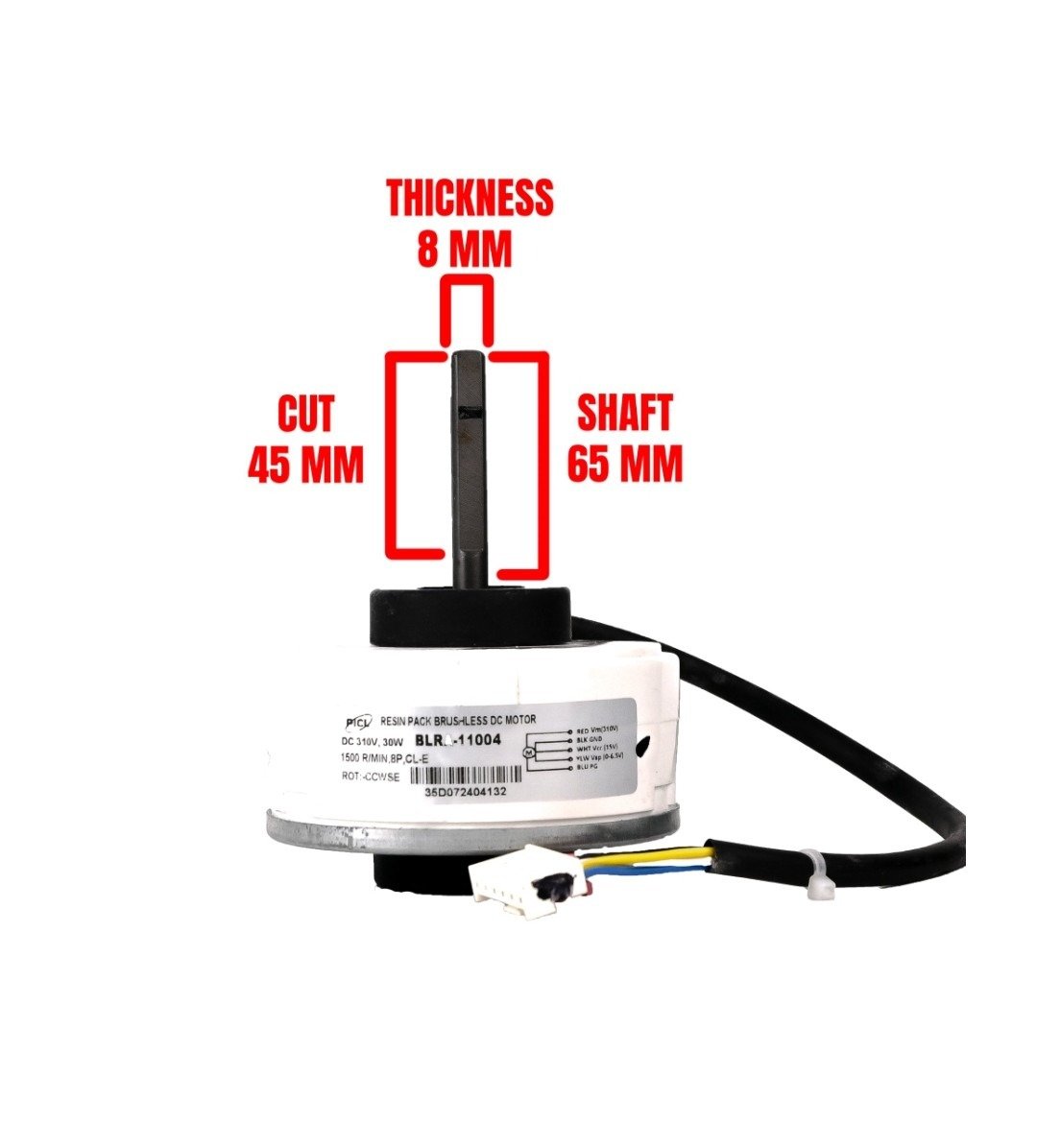 BLRA-11004 Universal Motor – 30W, 1500 RPM, Clockwise Rotation (CWSE) - Image 2