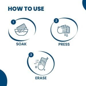 Magic Cleaning Eraser Sponge – 4 Pcs | Multi-Purpose Dirt, Stain & Mark Remover