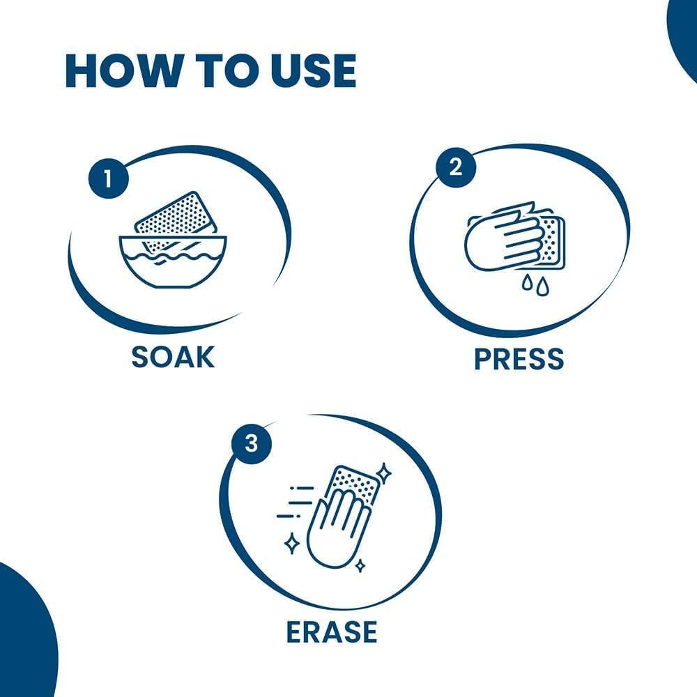 Magic Cleaning Eraser Sponge β 4 Pcs | Multi-Purpose Dirt, Stain & Mark Remover - Image 8