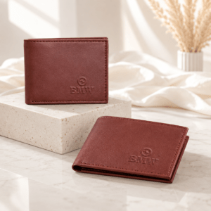 BMW Premium Men’s Leather Wallet Combo – 2 Pcs | Buy 1 Get 1 Free | 5 Card Slots & Zipper Coin Pocket