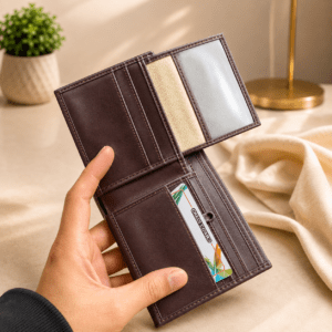 BMW Premium Men’s Leather Wallet Combo – 2 Pcs | Buy 1 Get 1 Free | 5 Card Slots & Zipper Coin Pocket