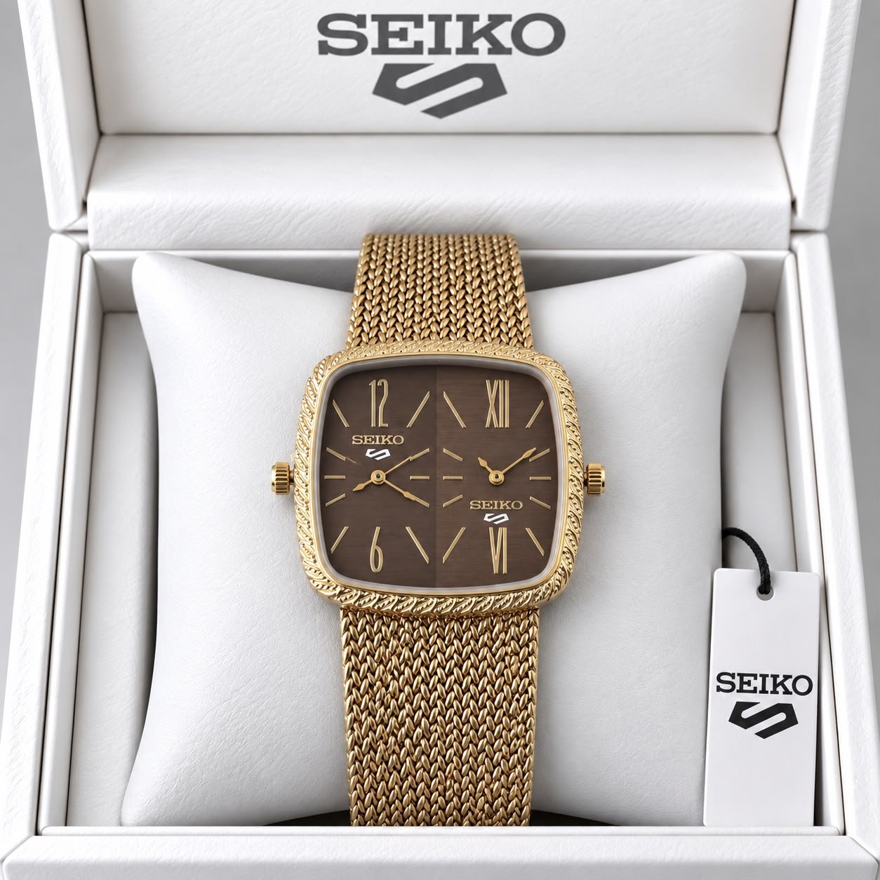 Seiko Dual Dial Square Quartz Watch - Image 11