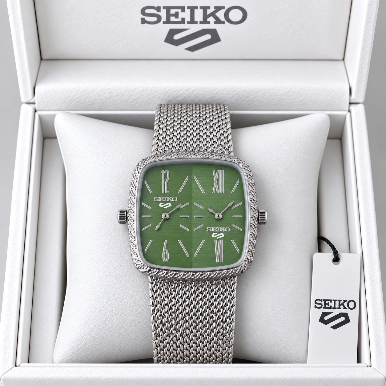 Seiko Dual Dial Square Quartz Watch - Image 6