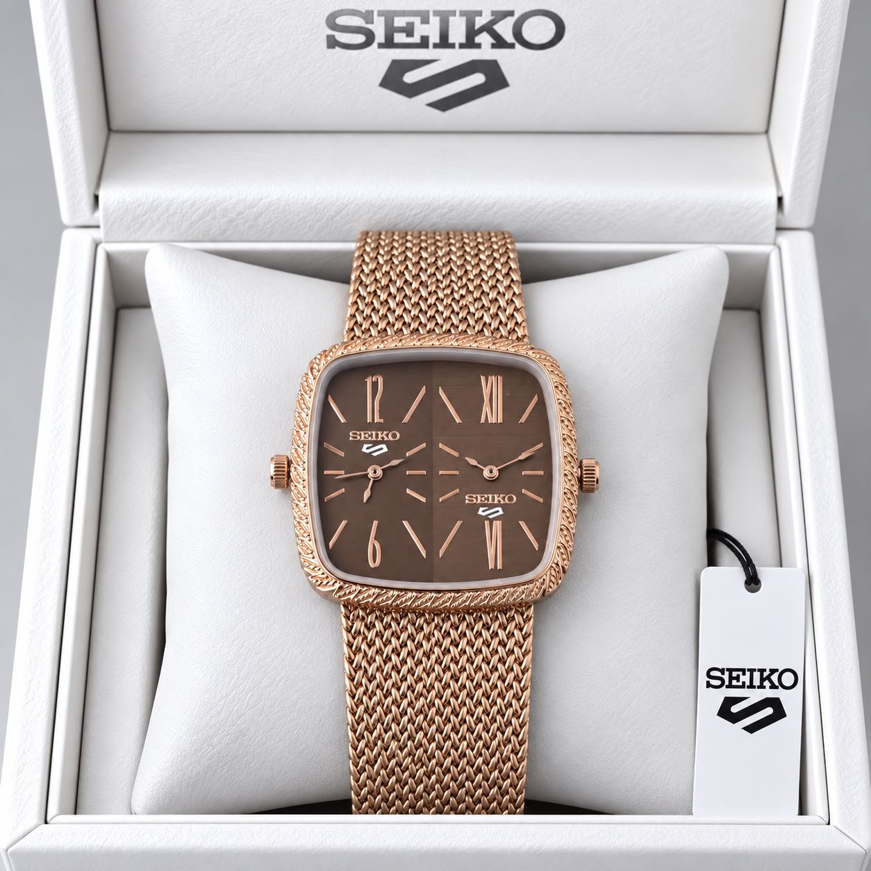 Seiko Dual Dial Square Quartz Watch - Image 7
