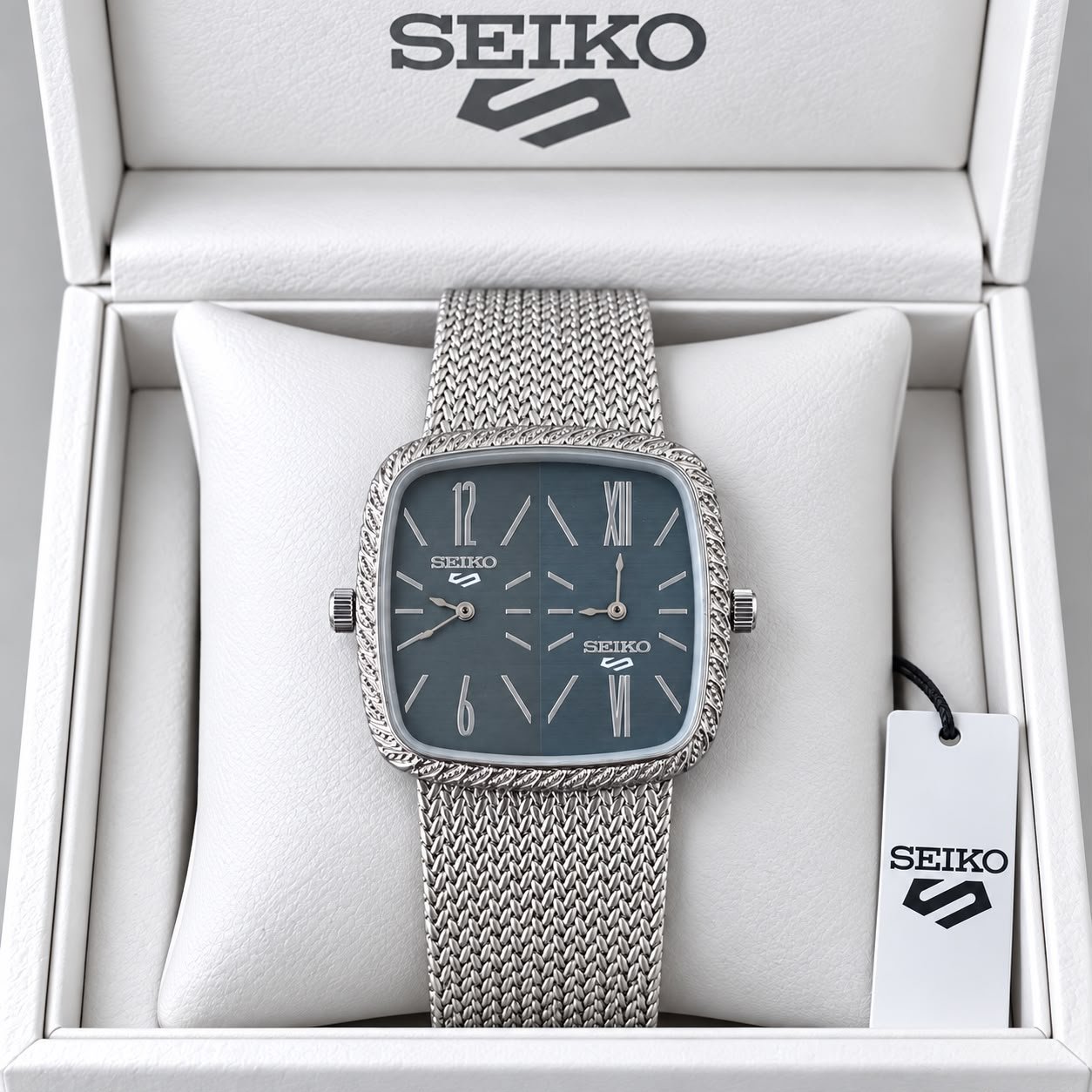 Seiko Dual Dial Square Quartz Watch